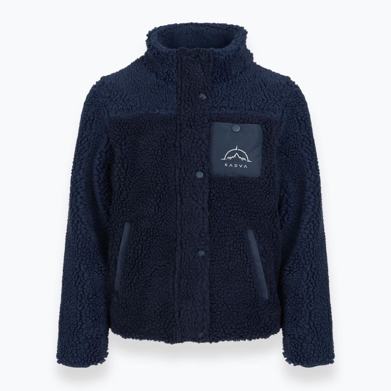 Hanorac fleece pentru copii KADVA Rodvik JR albastru închis 3