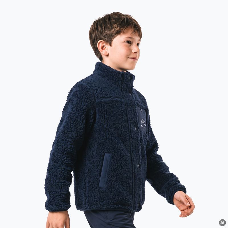 Hanorac fleece pentru copii KADVA Rodvik JR albastru închis 5