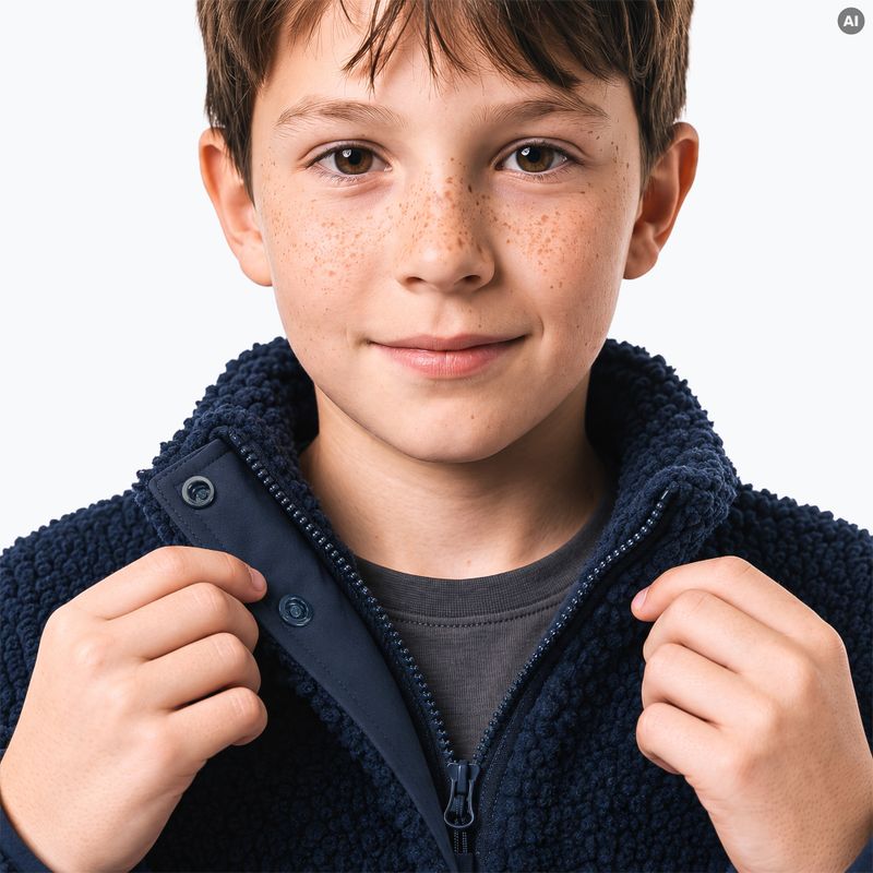 Hanorac fleece pentru copii KADVA Rodvik JR albastru închis 7