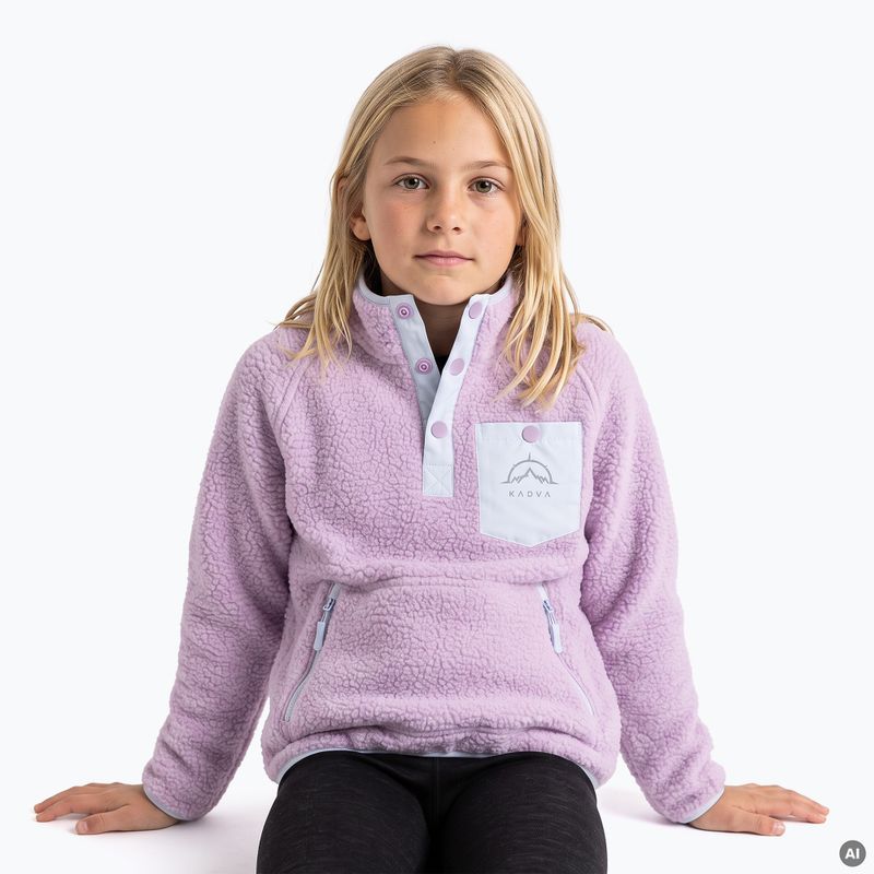 Hanorac fleece pentru copii KADVA RODIA JRG mov 6