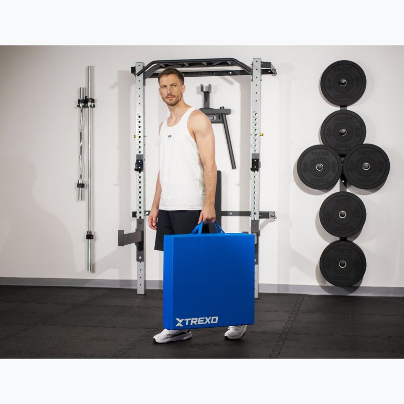 Saltea de gimnastică TREXO pliabilă 180 x  60 x 5 cm  albastră 12