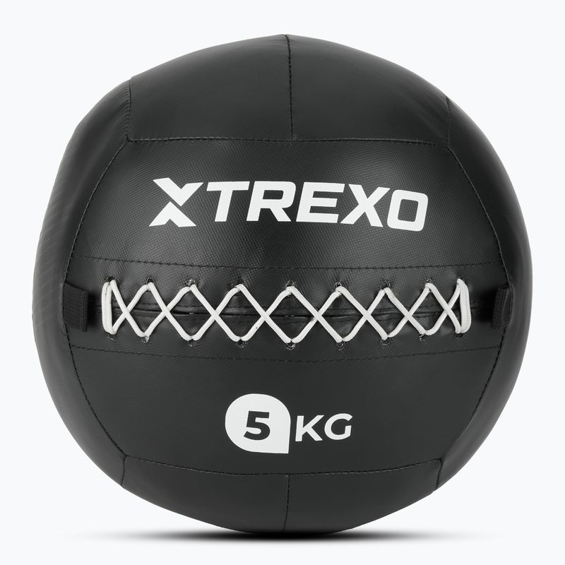 Minge medicinală TREXO Wall Ball 5 kg negru