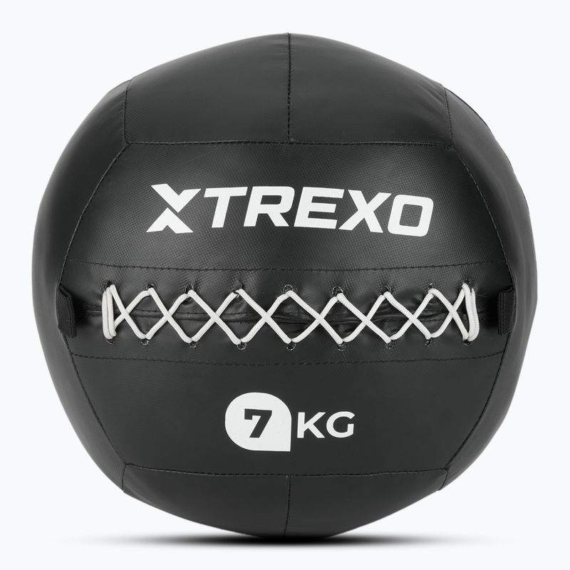 Minge medicinală TREXO Wall Ball 7 kg negru