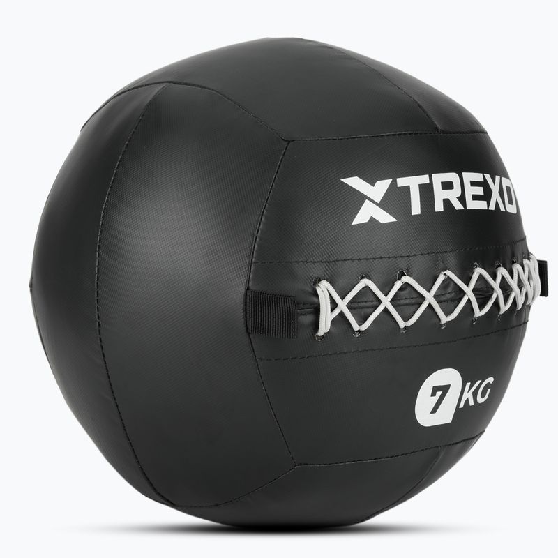 Minge medicinală TREXO Wall Ball 7 kg negru 2