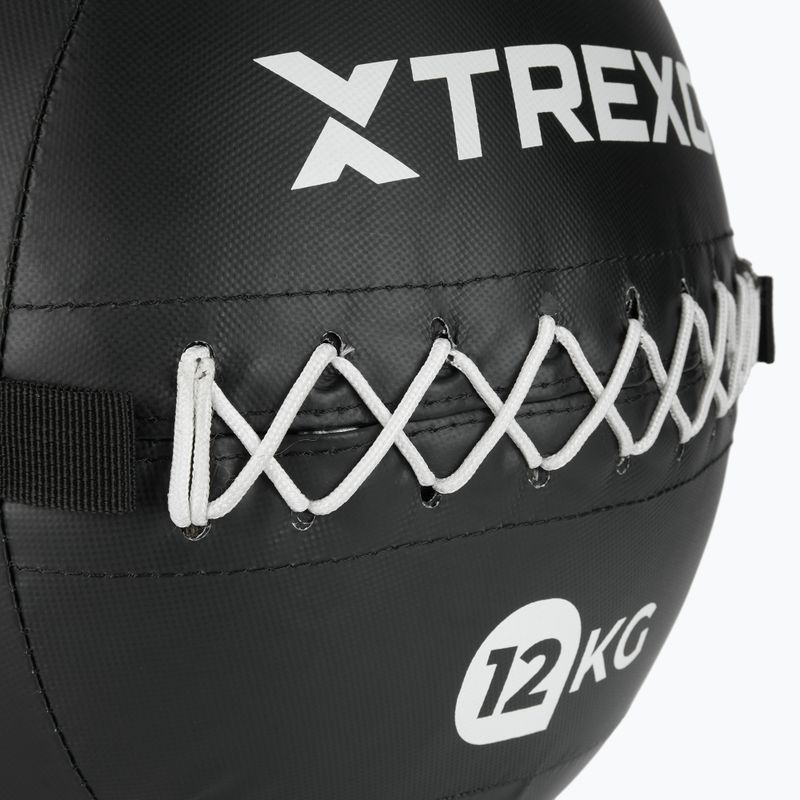 Minge medicinală XTREXO Wall Ball 12 kg negru 4