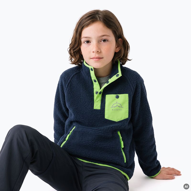 Hanorac fleece pentru copii KADVA RODIA JR albastru 6