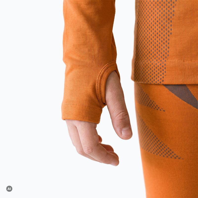 Zestaw bielizny termoaktywnej dla dzieci KADVA ALPINESTEP THERMO LIGHT PLUS JR SET pomarańczowy 4