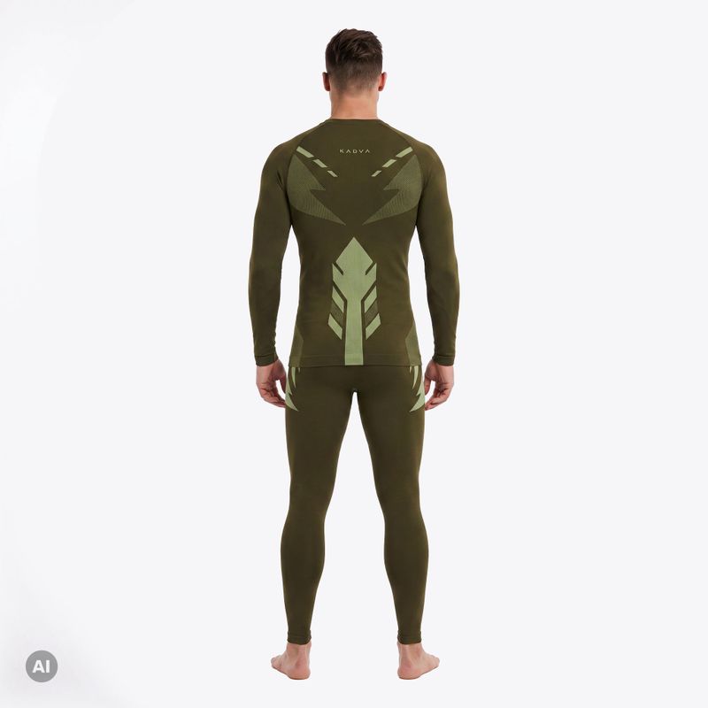 Set de lenjerie termoactivă pentru bărbați KADVA Alpinestep Thermo SH Light Plus Set Green 3