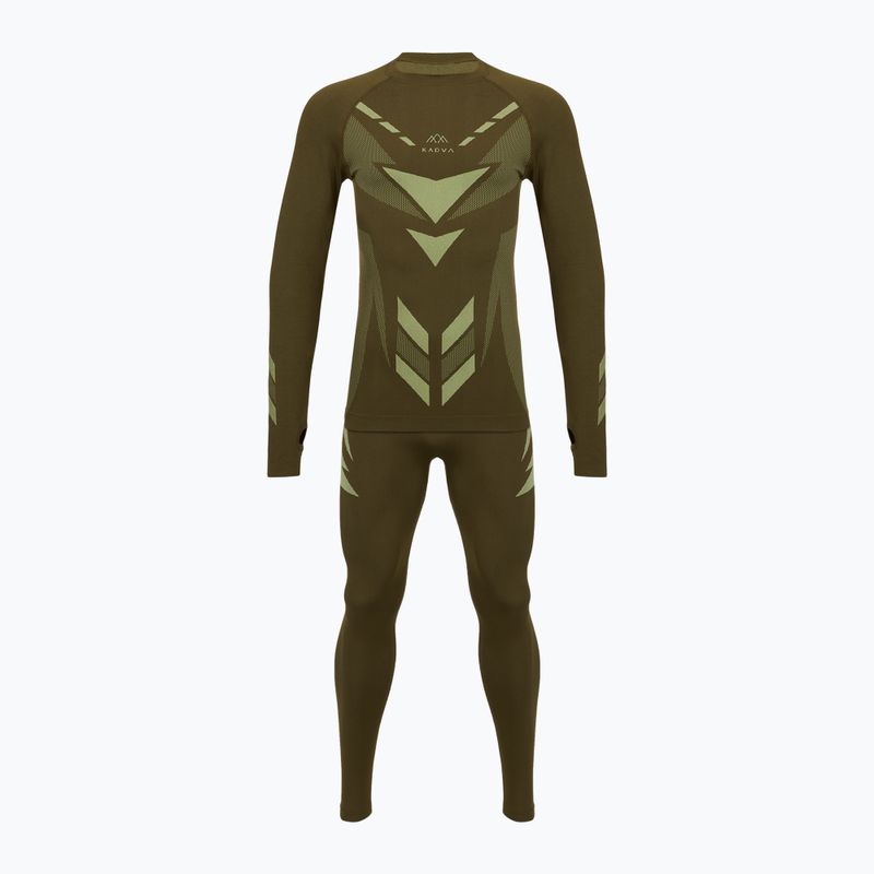 Set de lenjerie termoactivă pentru bărbați KADVA Alpinestep Thermo SH Light Plus Set Green