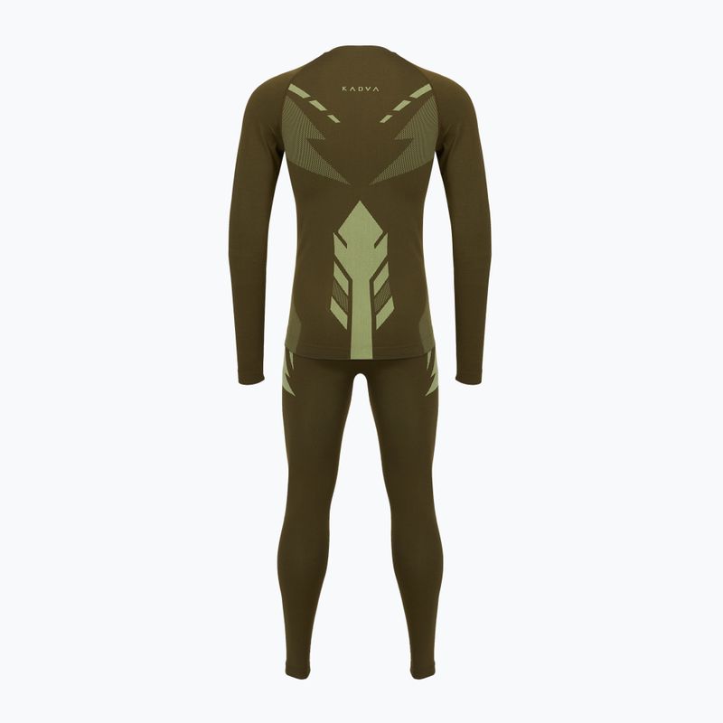 Set de lenjerie termoactivă pentru bărbați KADVA Alpinestep Thermo SH Light Plus Set Green 2