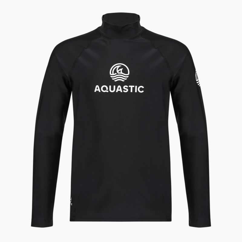 Longsleeve pentru înot Aquastic RIMOS LS UV 50+ UPF negru 5