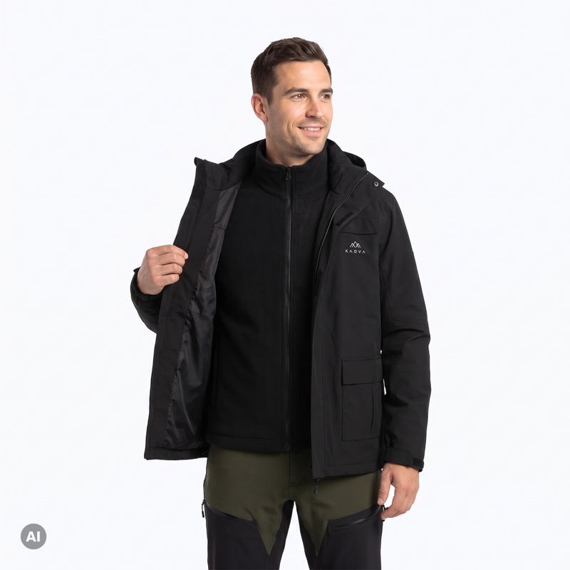 Geacă 3în1 bărbați KADVA TraiLine WP negru 3