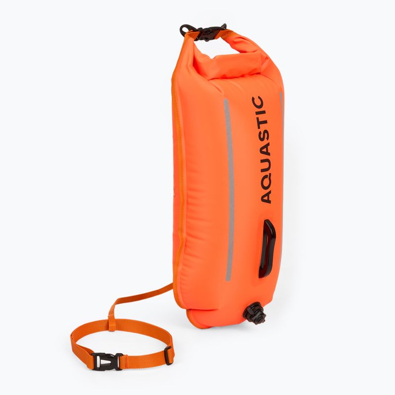 Geamandură de siguranță pentru înot cu buzunar AQUASTIC double-chamber orange 3