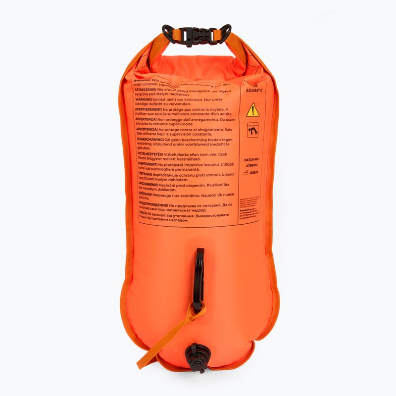 Geamandură de siguranță pentru înot cu buzunar AQUASTIC double-chamber orange 4