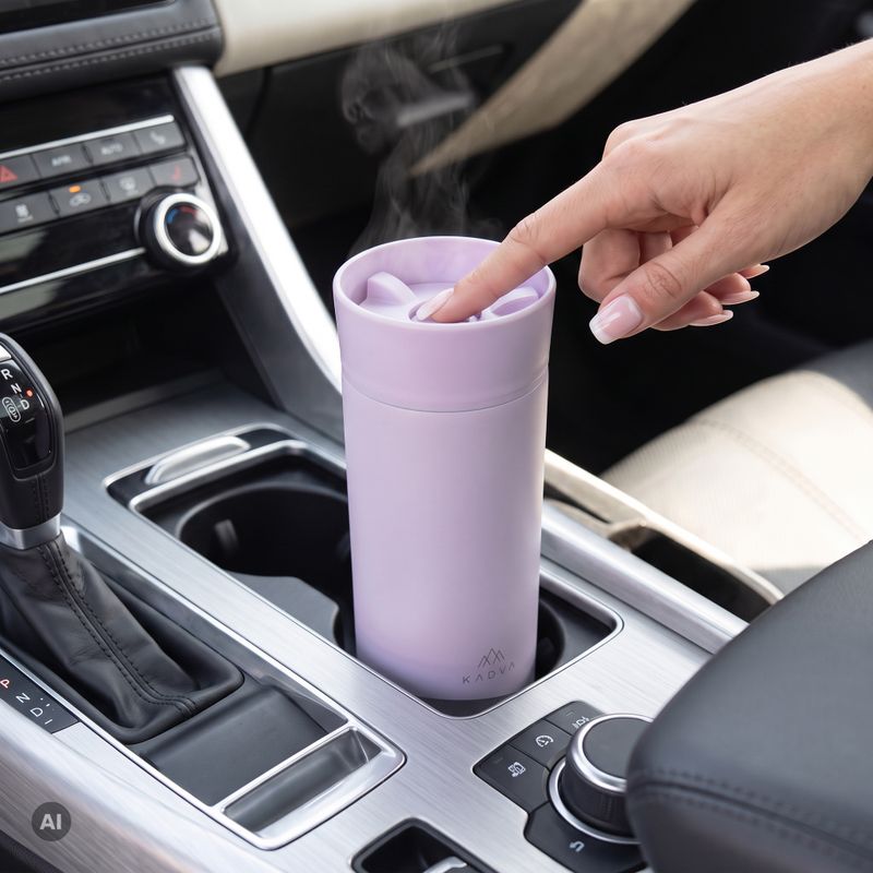 Cană termică Kadva 360 ClickDrink Pink 4