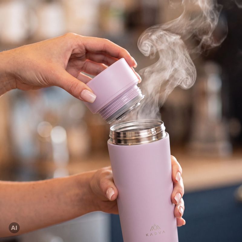 Cană termică Kadva 360 ClickDrink Pink 5