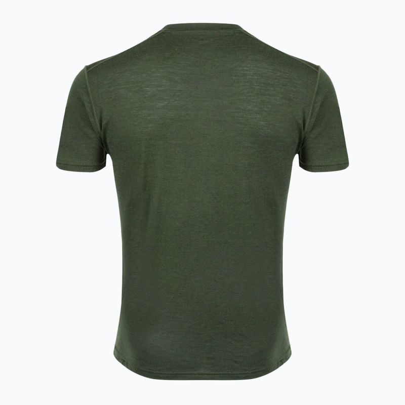 Tricou termic bărbați WOOLCANO Merino 100% TEE0546 verde 6