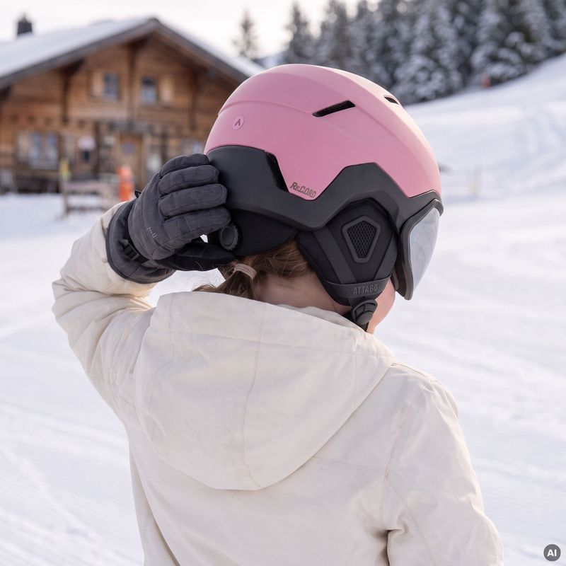 Cască de schi pentru copii ATTABO Avens 3.0 Jr Visor ERT Pink 8