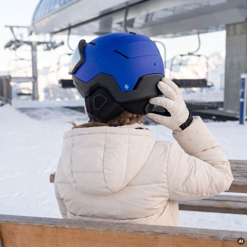 Cască de schi pentru copii ATTABO Avens 3.0 Jr Visor ERT Niebieski 8