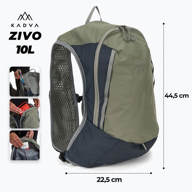 Rucsac turistic KADVA Zivo 10 l gri 2