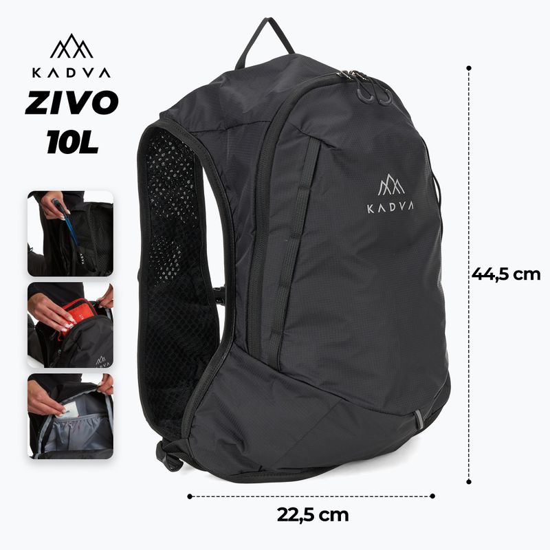 Rucsac turistic KADVA Zivo 10 l negru 2