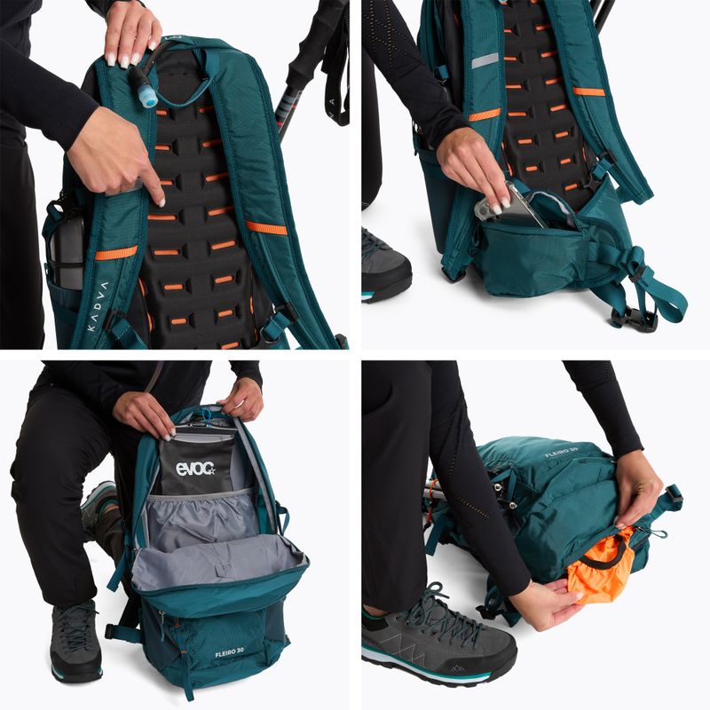 Rucsac turistic KADVA Fleiro 30 l albastru închis marin 12