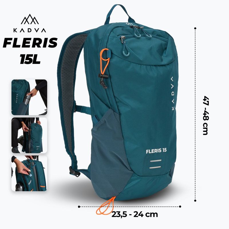 Rucsac turistic KADVA Fleris 15 l albastru închis marin 2