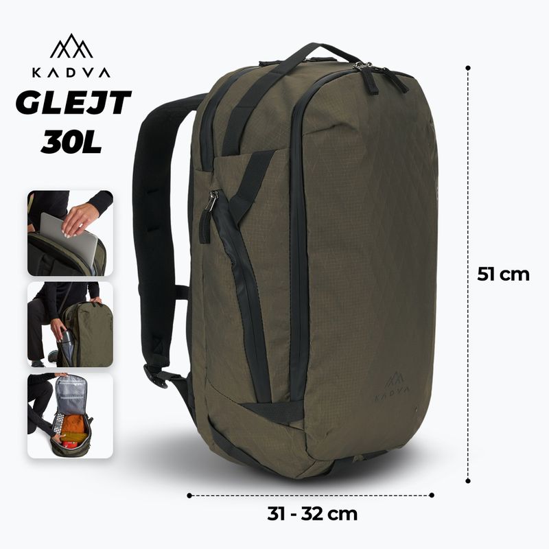 Rucsac turistic KADVA Glejt 30 l verde 2