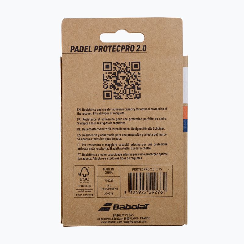 Bandă de protecție Babolat Protecpro 2.0 X1 transparent 3