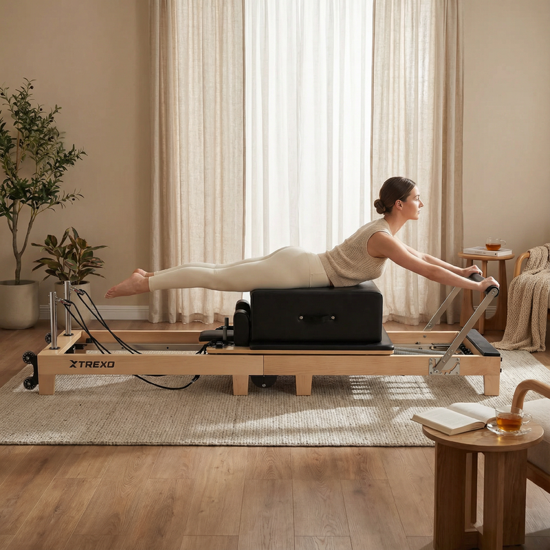 Reformer XTREXO CTRL-Core W składany drewniany 4