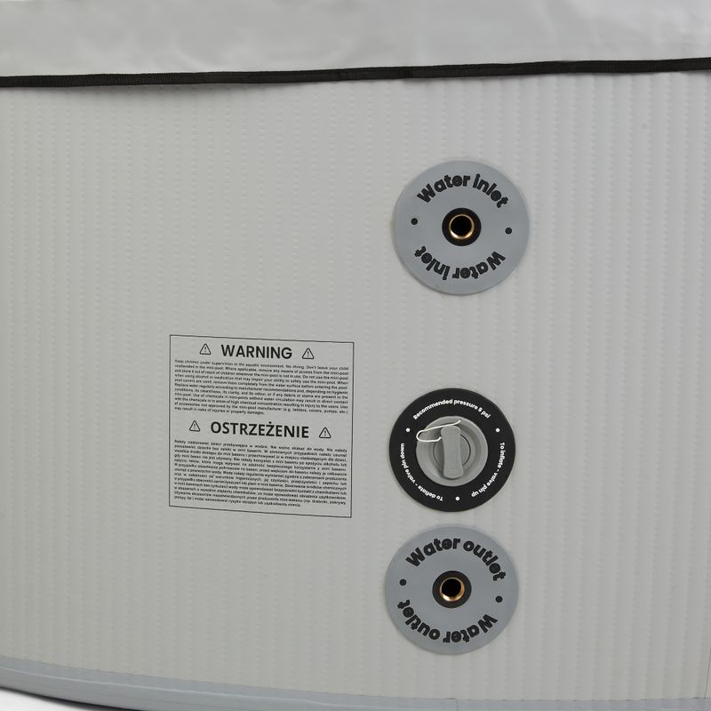 Piscină gonflabilă AQUASTIC ONSEN drop stitch 1200 l 178 cm gri 10