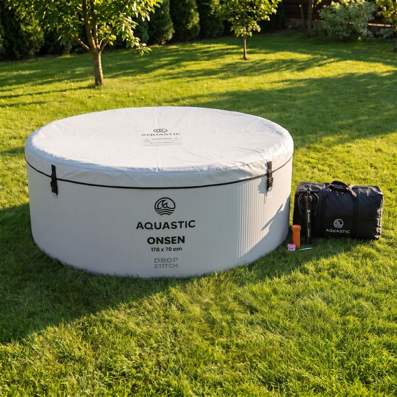 Piscină gonflabilă AQUASTIC ONSEN drop stitch 1200 l 178 cm gri 17