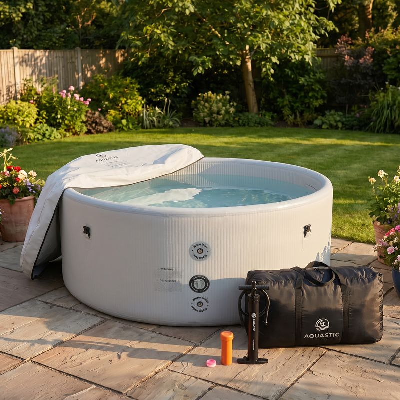 Piscină gonflabilă AQUASTIC ONSEN drop stitch 1200 l 178 cm gri 18