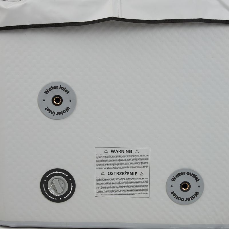 Piscină gonflabilă AQUASTIC ONSEN drop stitch 1400 l 186 cm gri 8