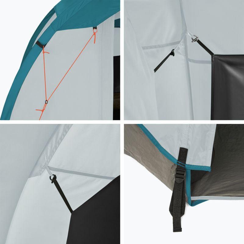Cort de camping pentru 4 persoane KADVA Kavio 4 turcoaz 9