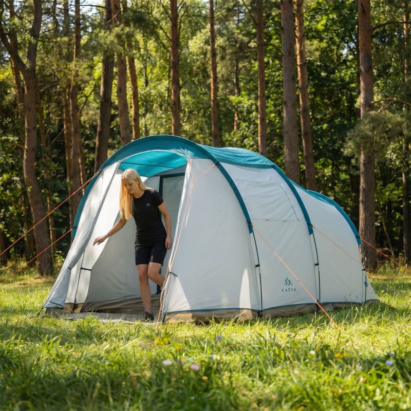 Cort de camping pentru 4 persoane KADVA Kavio 4 turcoaz 19