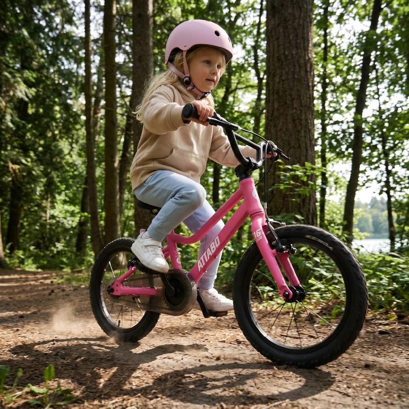 Bicicletă pentru copii ATTABO EASE 16" 6,4 kg Gen 2 roz 6
