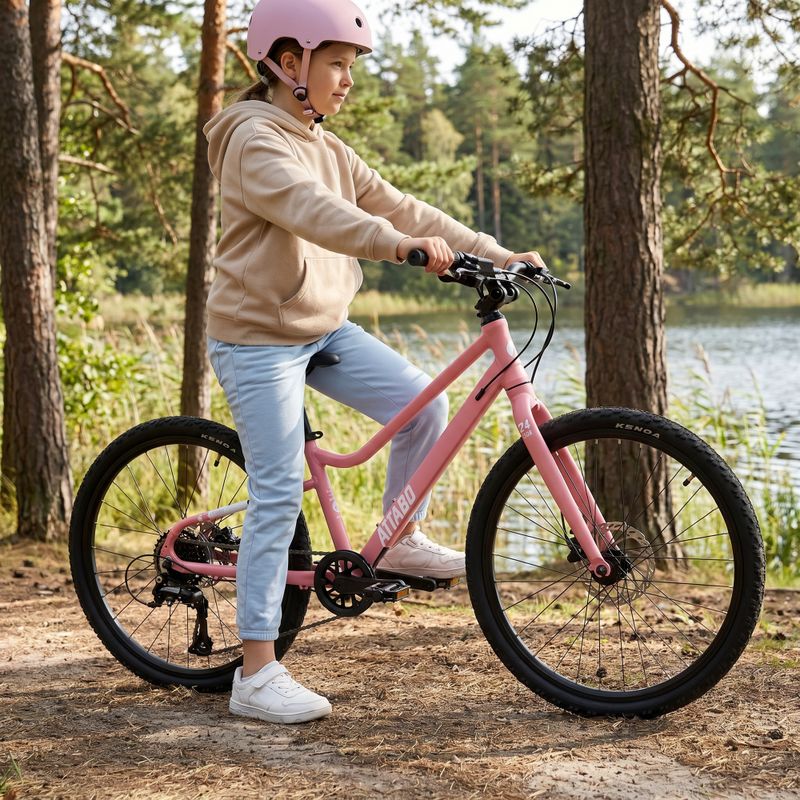 Bicicletă pentru copii ATTABO EASE 24" 9,6 kg Gen 2 pink 4