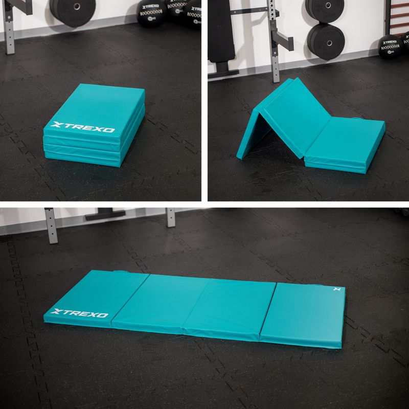 Saltea de gimnastică XTREXO pliabilă 195 x 80 x 5 cm verde 11