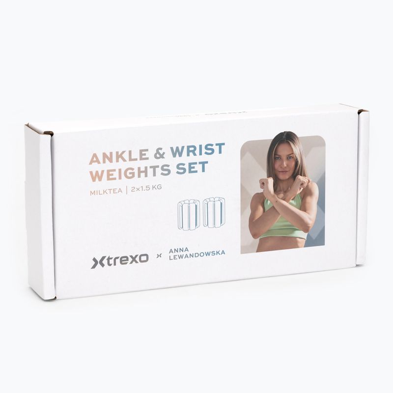 Greutăți pentru glezne și încheieturi XTREXO x Anna Lewandowska Bangles 215 Milktea 9