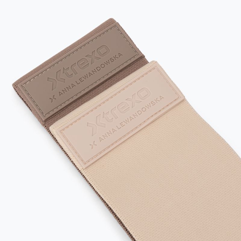 Set de benzi pentru antrenament antrenament XTREXO x Anna Lewandowska bands Beige/Milktea 3