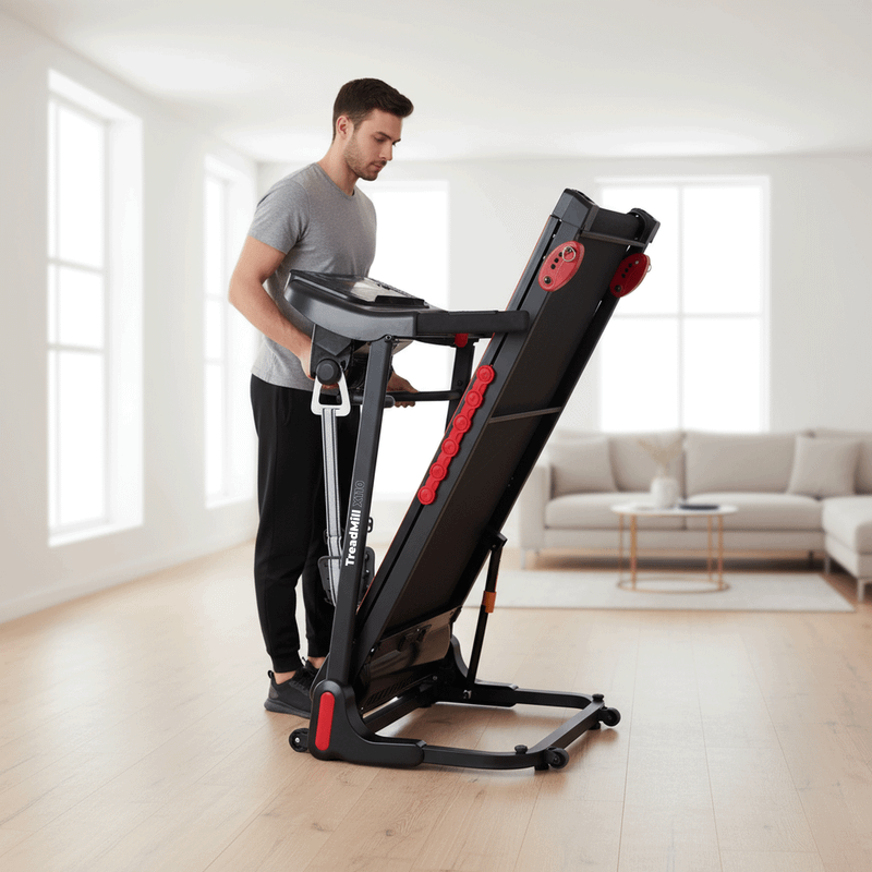 Bandă de alergare Trexo X110+ cu maseur neagră 15