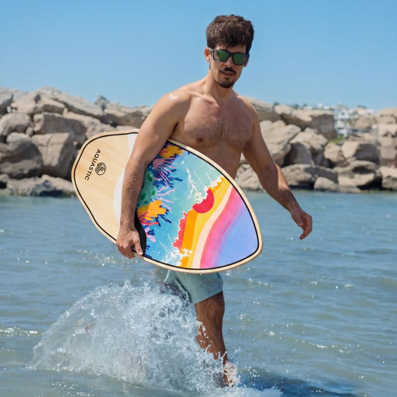 Placă de skimboard AQUASTIC Lagoon 39" colorful 3