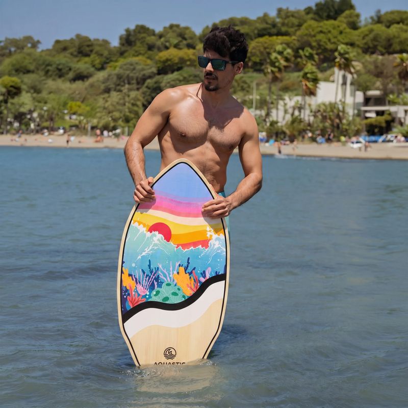 Placă de skimboard AQUASTIC Lagoon 39" colorful 5