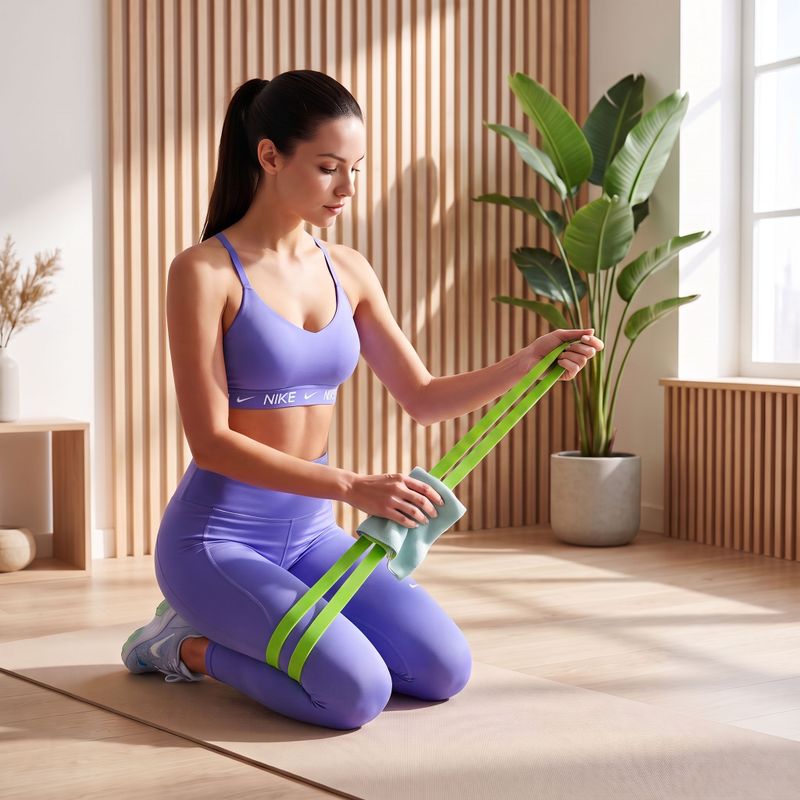 Banda elastică de rezistență XTREXO pentru reabilitare 0/5 TXO-B4Z068-OR verde 5