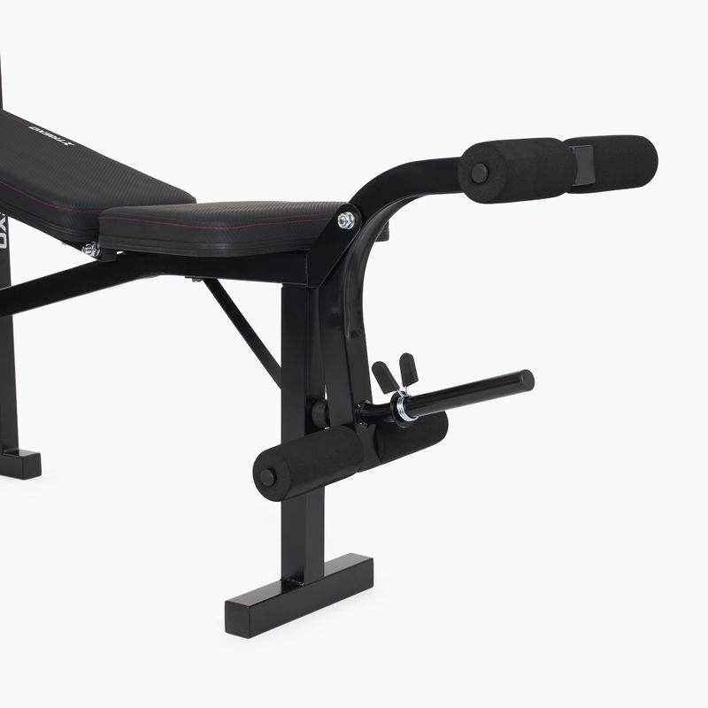 Bancă de antrenament  XTREXO BenchFit Lite cu suport și bară neagră 9