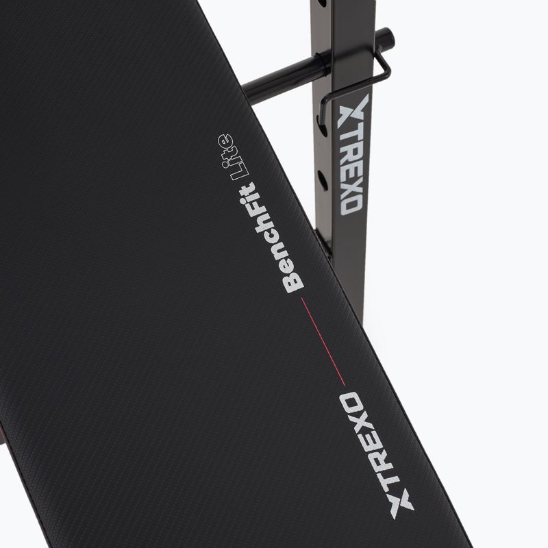 Bancă de antrenament  XTREXO BenchFit Lite cu suport și bară neagră 11