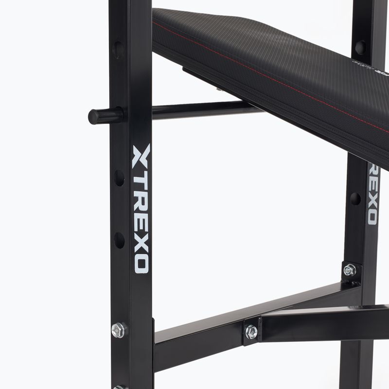 Bancă de antrenament  XTREXO BenchFit Lite cu suport și bară neagră 12