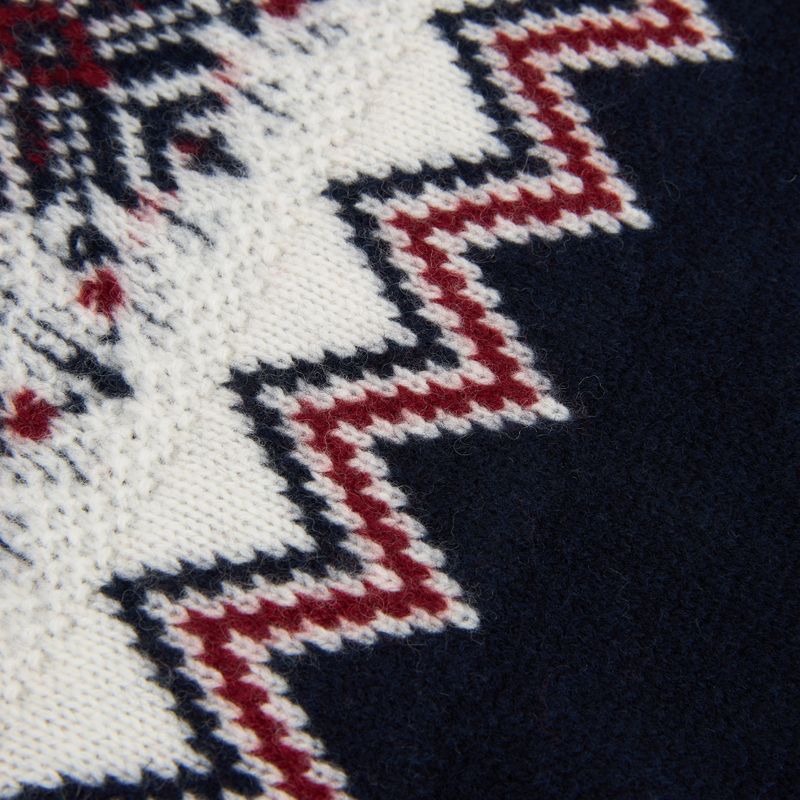 Pulover pentru bărbați Woolcano SWT1091 Granatowy/Kremowy 4