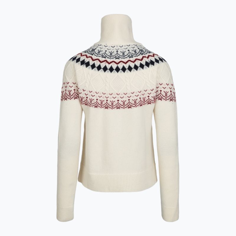 Pulover pentru femei Woolcano SWT1092 Kremowy/Granatowy 2